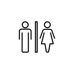 Toilet icon for web and mobile app. Girls and boys restrooms sign and symbol. bathroom sign. wc, lavatory