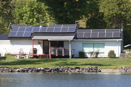 Solar Panels On Cottage Roof