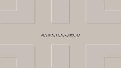 Abstract light beige geometric polygon background, 3d seamless pattern.