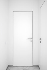 White interior door in the apartment