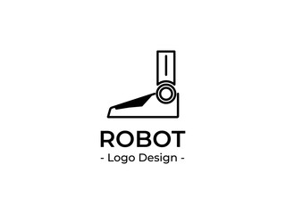 simple logo design that forms the robot's legs, suitable as a reference for icon and logo designs, and suitable for use in technincal developers