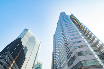 Obraz premium ビル群を見上げる