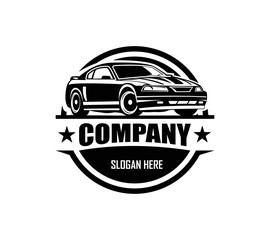 Fototapeta premium Modern American muscle car vector graphic design isolated