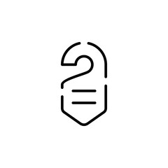 Door Hanger, Hotel Dotted Line Icon Vector Illustration Logo Template. Suitable For Many Purposes.