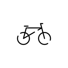 Fototapeta premium Bike, Bicycle Dotted Line Icon Vector Illustration Logo Template. Suitable For Many Purposes.