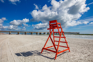 lifeguard tower in beach