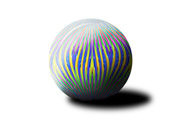 rainbow wave crystal glass ball beautiful sphere dimensional pattern ornament globe orb transparent waves fortuneteller spherical shape