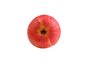 Fresh red apple isolated on white background with clipping path
