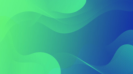 Abstract Green and Blue liquid background. Modern background design. gradient color. Dynamic Waves. Fluid shapes composition. Fit for website, banners, wallpapers, brochure, posters