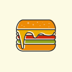 Logo illustration about the burger logo, very suitable for food logos, event logos and other logos. Free vectors