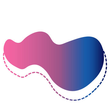 Gradient blop shapes. Abstract organic random forms. Liquid fluid backgrounds. Bubbles and splashes. Vector Memphis elements.