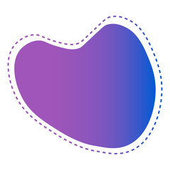 Gradient blop shapes. Abstract organic random forms. Liquid fluid backgrounds. Bubbles and splashes. Vector Memphis elements.