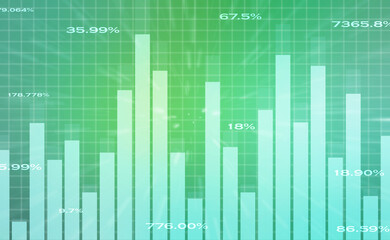 Business Growth graph on technology background, Futuristic raise arrow chart digital transformation abstract technology background. Big data and business growth currency stock and investment economy