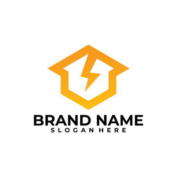 home bolt logo vector design template