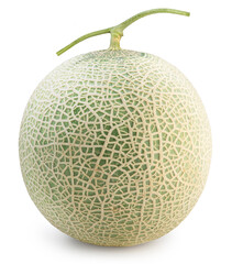 Green melons isolated on white background, Melon or cantaloupe isolated on white background With clipping path.