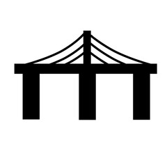 black simple icons bridges