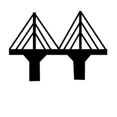black simple icons bridges