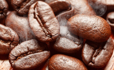 hot coffee beans