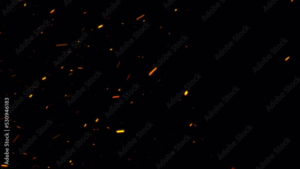 Wall mural abstract seamless loop fire particles ash sparks rising up for overlay your project.isolated with al
