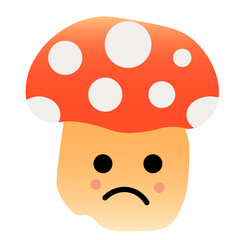 Mushroom Illustration and Vector. Character Mushroom. Cartoon Mushroom. 