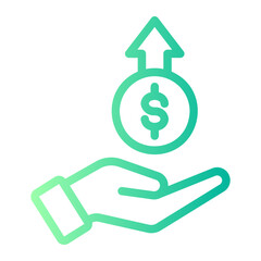 business growth gradient icon