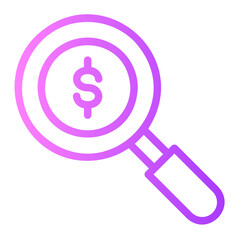 financial search gradient icon