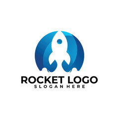 rocket logo vector design template