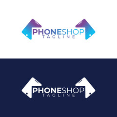 Phone store logo icon concept vector isolated