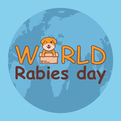 vector illustration of world rabies day