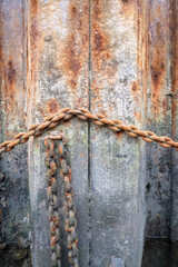Seawall Detail with Chain