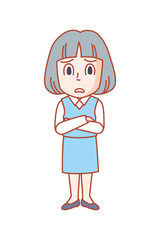 Fototapeta premium 仕事でうっかえいミスが発覚し、仲間で協力し、問題を解決しようとがんばる若い女性