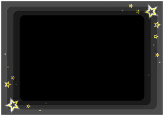 Paper cut night sky background with glowing stars frames, abstract fantasy origami styling design backdrop illustration