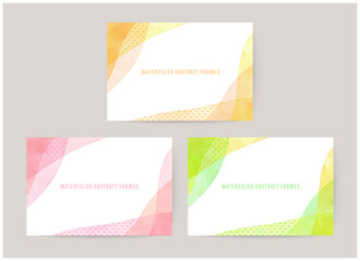 Naklejka na ściany i meble card design templates. watercolor vector background