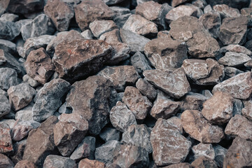 A pile of rocks on the ground