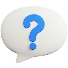 3d rendering of question chat