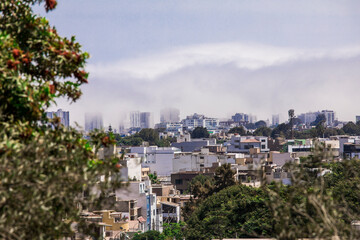 Obraz premium City hills Landscape view from Loma Amarilla Surco District Lima Peru