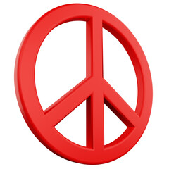 3d rendering of peace sign