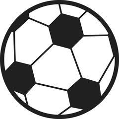 Black soccer ball Football Icon Sign Symbol