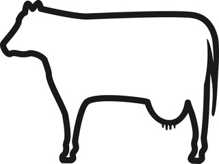 Cow icon line design
