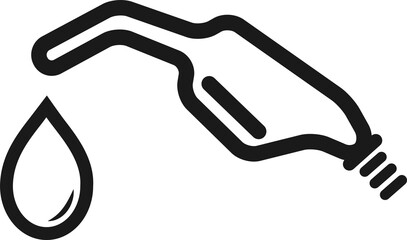 Gasoline pump nozzle icon sign symbol