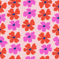 Hand Drawn Pattern Seamless flower botanical packaging Wrapping Design © Holismjd_