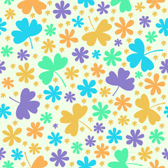 Hand Drawn Pattern Seamless flower botanical packaging Wrapping Design © Holismjd_