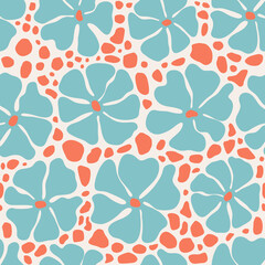 Hand Drawn Pattern Seamless flower botanical packaging Wrapping Design © Holismjd_