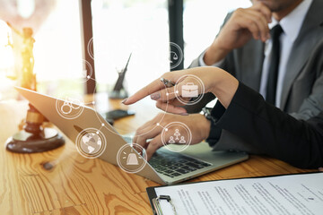 justice and law concept.Male judge Consultation and legal concepts, lawyers, 
