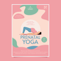 Prenatal Yoga Flyer Template, Full Vector