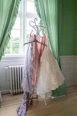 The beautiful dresses at the old Danish manor