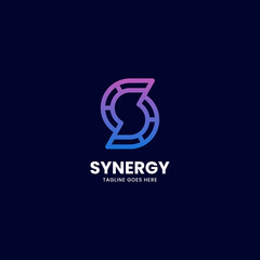 Vector Logo Illustration Letter S Gradient Colorful Style