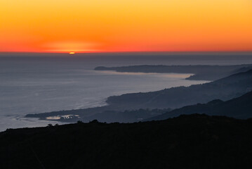 Sunset over Pacific Ocean