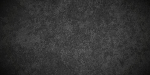 Obraz na płótnie Canvas Dark Black stone cracked grunge concrete backdrop texture background anthracite panorama. Panorama dark grey black slate background or texture. 