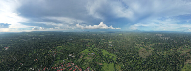 Wide panorama of nicaragua landscape